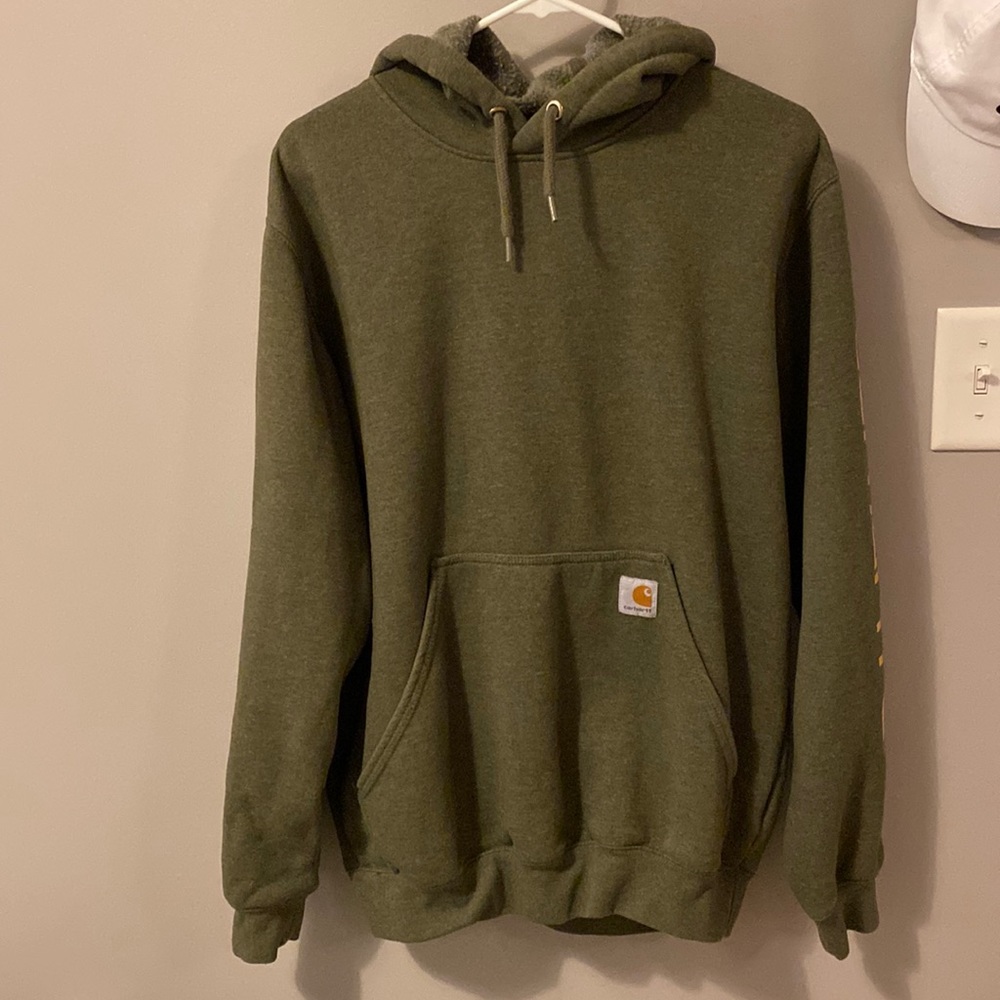 Carhartt Navy green sweatshirt